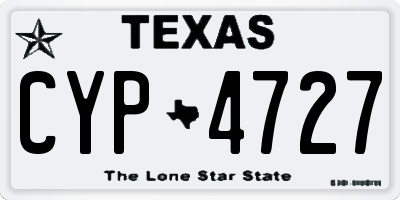 TX license plate CYP4727