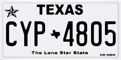 TX license plate CYP4805