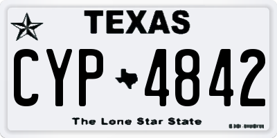 TX license plate CYP4842