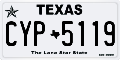 TX license plate CYP5119