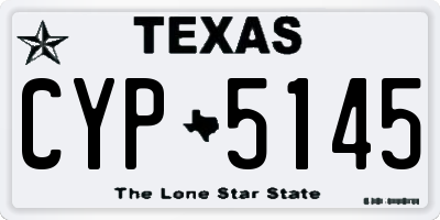 TX license plate CYP5145