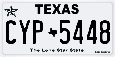 TX license plate CYP5448