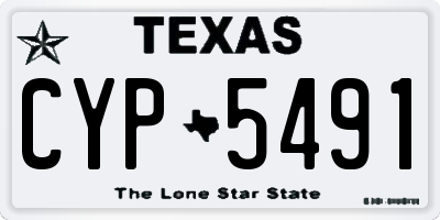 TX license plate CYP5491