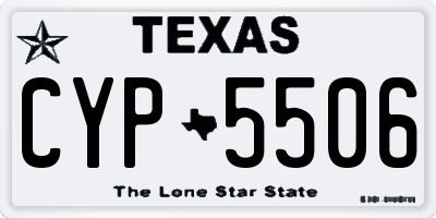 TX license plate CYP5506
