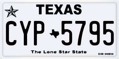 TX license plate CYP5795