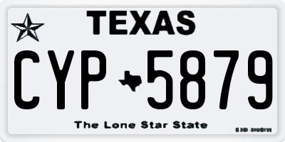 TX license plate CYP5879