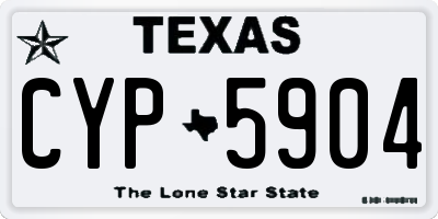 TX license plate CYP5904