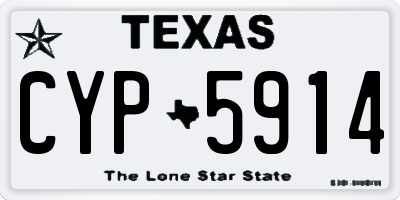 TX license plate CYP5914