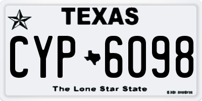 TX license plate CYP6098