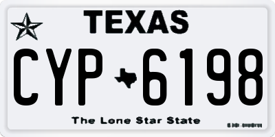TX license plate CYP6198