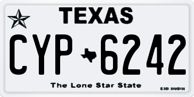 TX license plate CYP6242