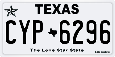 TX license plate CYP6296
