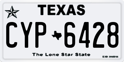 TX license plate CYP6428
