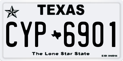 TX license plate CYP6901