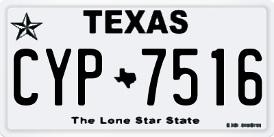 TX license plate CYP7516