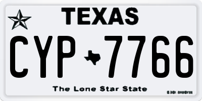 TX license plate CYP7766