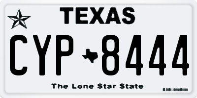 TX license plate CYP8444