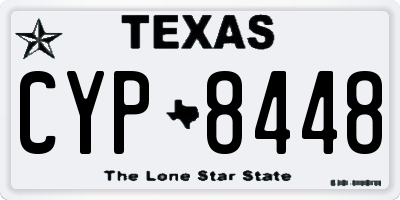 TX license plate CYP8448