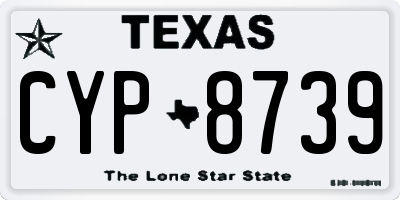 TX license plate CYP8739