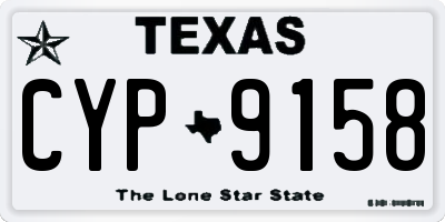 TX license plate CYP9158
