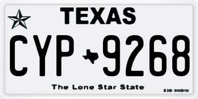 TX license plate CYP9268