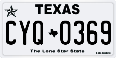 TX license plate CYQ0369