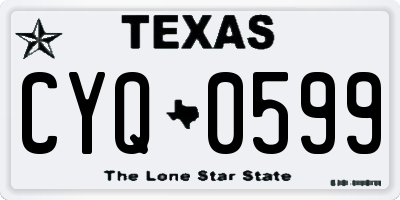 TX license plate CYQ0599