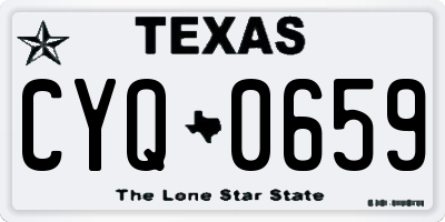 TX license plate CYQ0659