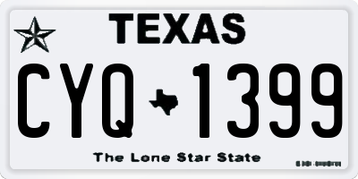 TX license plate CYQ1399