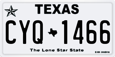 TX license plate CYQ1466