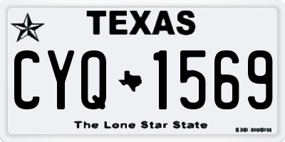 TX license plate CYQ1569