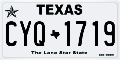 TX license plate CYQ1719