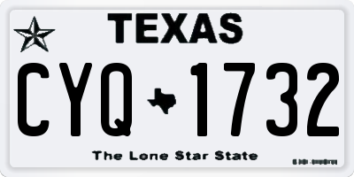 TX license plate CYQ1732