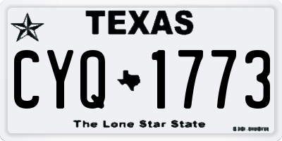 TX license plate CYQ1773