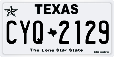 TX license plate CYQ2129