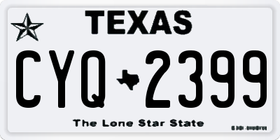 TX license plate CYQ2399