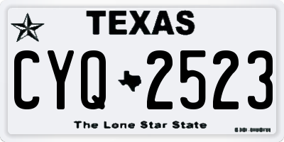 TX license plate CYQ2523