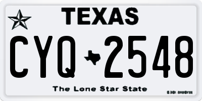 TX license plate CYQ2548