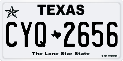 TX license plate CYQ2656