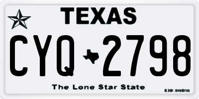 TX license plate CYQ2798