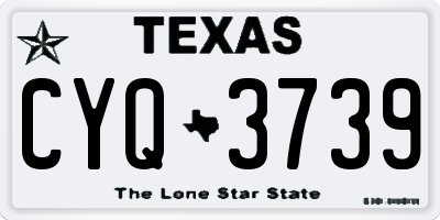 TX license plate CYQ3739