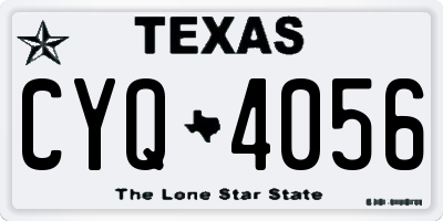 TX license plate CYQ4056