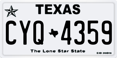 TX license plate CYQ4359