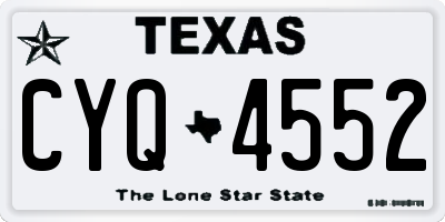 TX license plate CYQ4552