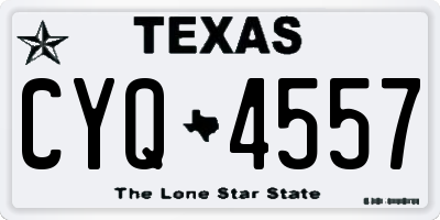 TX license plate CYQ4557