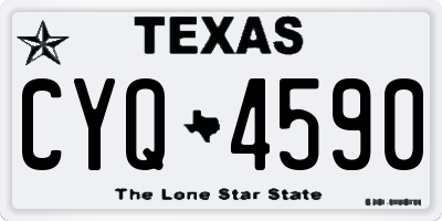 TX license plate CYQ4590