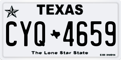 TX license plate CYQ4659