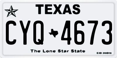 TX license plate CYQ4673