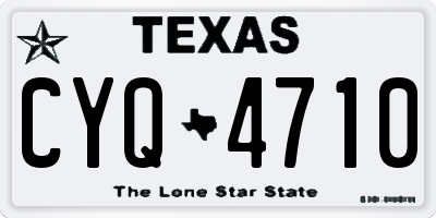 TX license plate CYQ4710