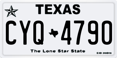 TX license plate CYQ4790
